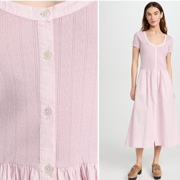 Sea Women's Salome Vegetable Dye Crew Neck Dress Size M - Picture 3 of 6